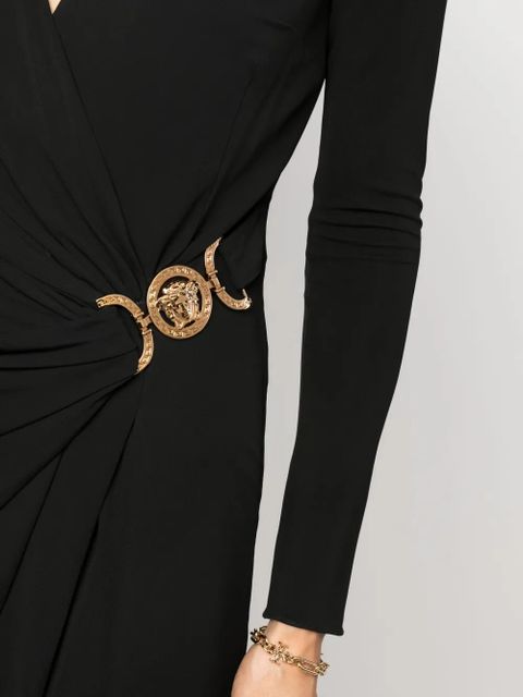 Versace Medusa '95 midi wrap dress - Black