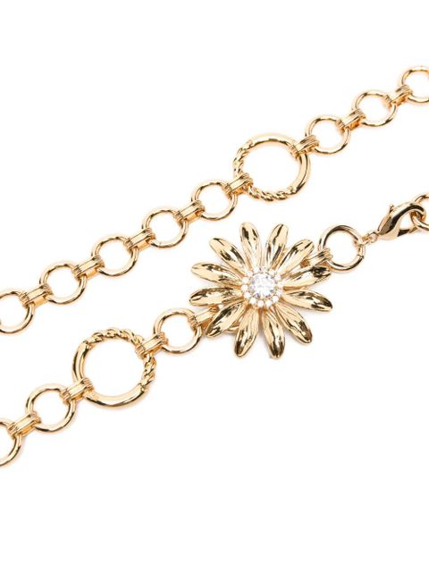 Maje flower zirconia chain belt - Gold