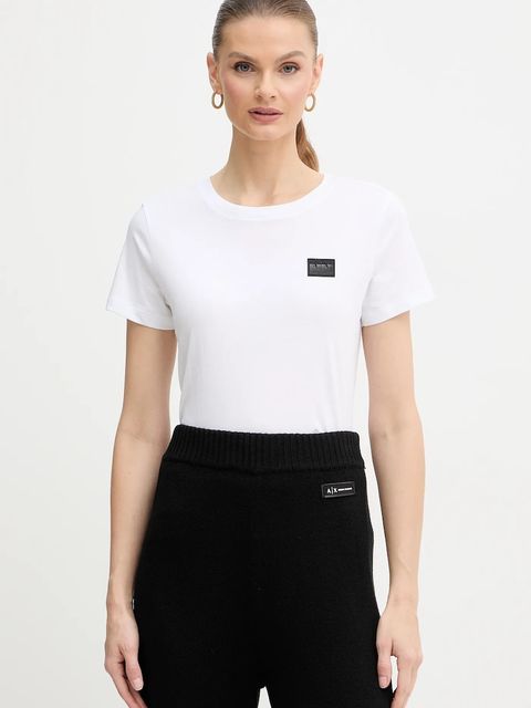 Armani Exchange t-shirt bawełniany damski kolor biały XW001386 AF10356 - zdjęcie produktu nr 1
