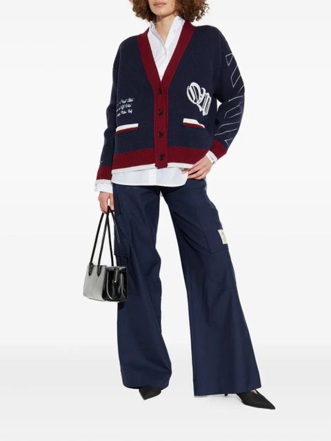 Off-White Varsity jacquard cardigan - Blue