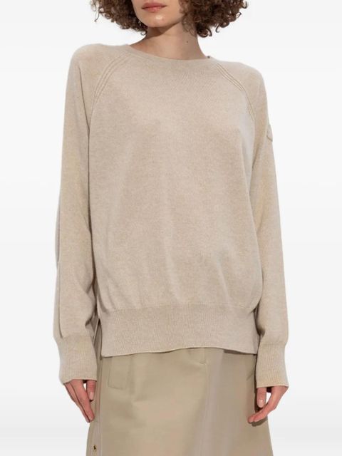 Moncler raglan-sleeve cashmere sweater - Neutrals - zdjęcie produktu nr 2