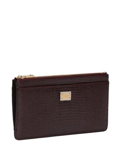 Dolce & Gabbana zip-top leather purse - Brown