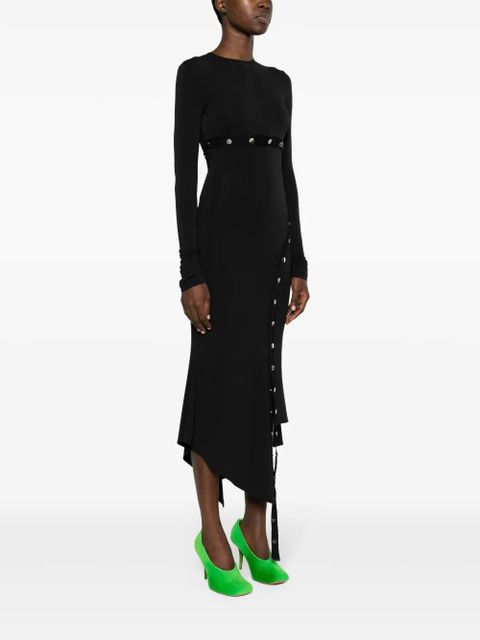 The Attico asymmetric convertible midi dress - Black - zdjęcie produktu nr 2