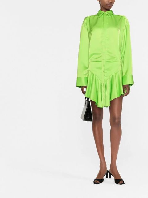 The Attico Candice asymmetric mini dress - Green - zdjęcie produktu nr 2