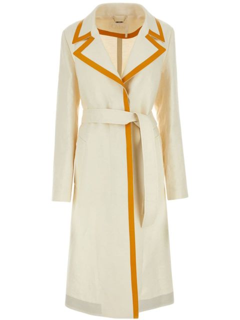 Chloé contrast-trim trench coat - Neutrals - zdjęcie produktu nr 1