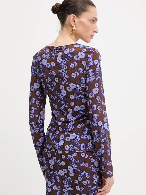 Patrizia Pepe bluzka damska kolor brązowy wzorzysta 8M1742 A636 - zdjęcie produktu nr 2