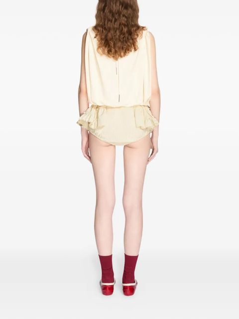 DRIES VAN NOTEN ruffled micro shorts - Neutrals