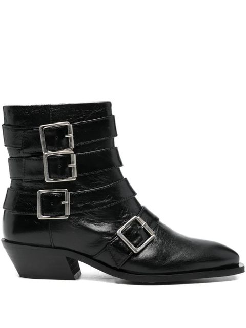 ALOHAS buckled pointed-toe boots - Black - zdjęcie produktu nr 1
