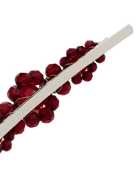 Simone Rocha crystal hair clip - Red