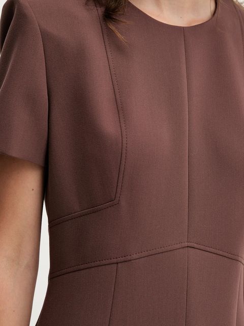 HUGO sukienka kolor brązowy mini prosta 50542643