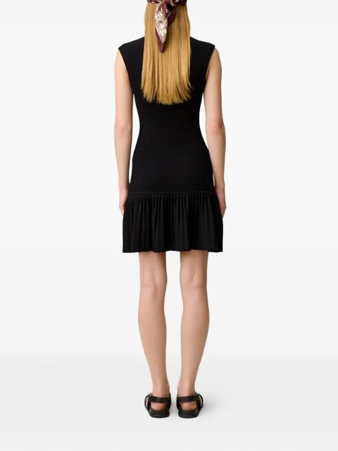 Claudie Pierlot pleated knit dress - Black