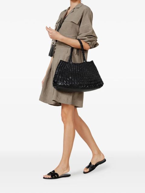 DRAGON DIFFUSION big Santa Croce black tote bag