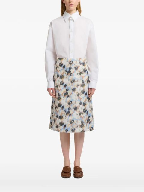 Marni Secret Bouquet floral print A-line skirt - White - zdjęcie produktu nr 1