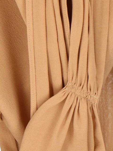 Saint Laurent cross-back silk bodysuit - Neutrals