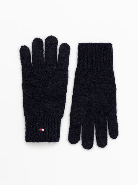 Tommy Hilfiger rękawiczki z wełną damskie kolor granatowy AW0AW17797 - zdjęcie produktu nr 1