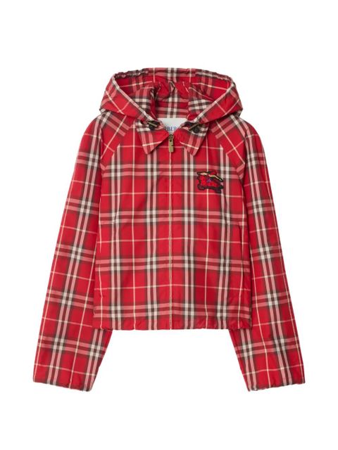 Burberry check hooded jacket - Red - zdjęcie produktu nr 1