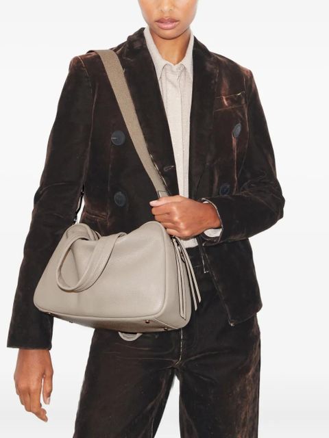 Tory Burch zip leather tote bag - Grey - zdjęcie produktu nr 1