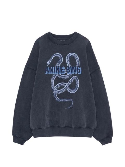 ANINE BING snake print sweatshirt - Grey - zdjęcie produktu nr 1