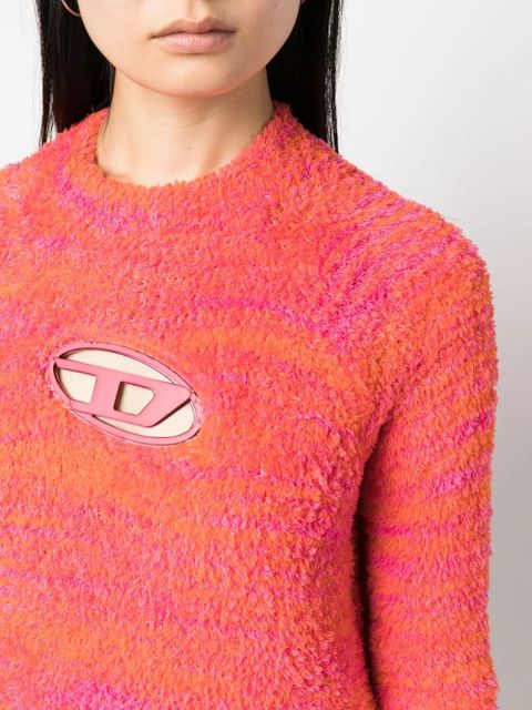 Diesel M-Kyra logo-plaque jumper - Pink