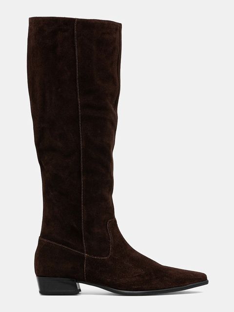 Vagabond Shoemakers kozaki zamszowe NELLA damskie kolor brązowy na słupku 6016-040-31 - zdjęcie produktu nr 2