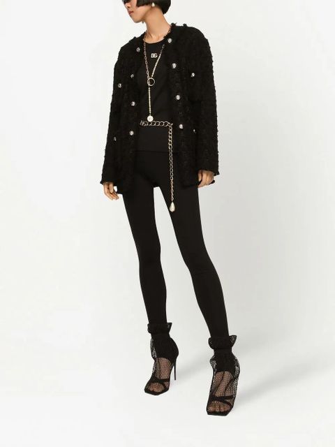 Dolce & Gabbana crystal-embellished cotton T-shirt - Black - zdjęcie produktu nr 2