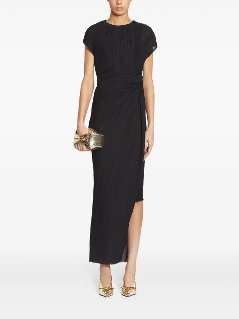 Lanvin twist-detailing midi dress - Black