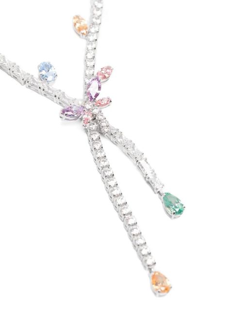 Swarovski x Ariana Grande crystal-embellishment necklace - Silver