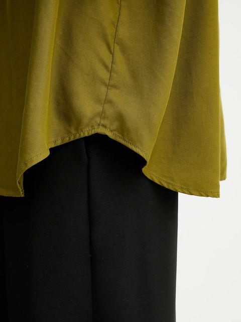 Marc O'Polo koszula damska kolor zielony relaxed z kołnierzykiem klasycznym 509152542109