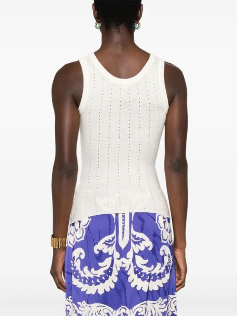 ETRO pointelle-knit top - White