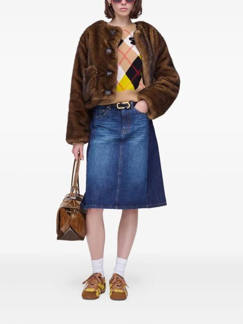 Marc Jacobs patch-pocket faux-fur jacket - Brown - zdjęcie produktu nr 2