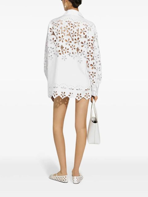 Dolce & Gabbana cut-out cotton shirt - White