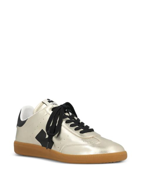 ISABEL MARANT leather sneakers - Gold