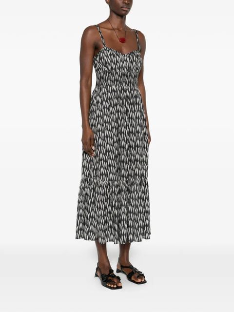 Ulla Johnson Nadine spaghetti-strap printed dress - Black