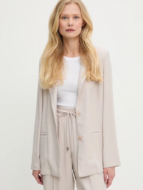 Answear.LAB marynarka i spodnie damski kolor beżowy