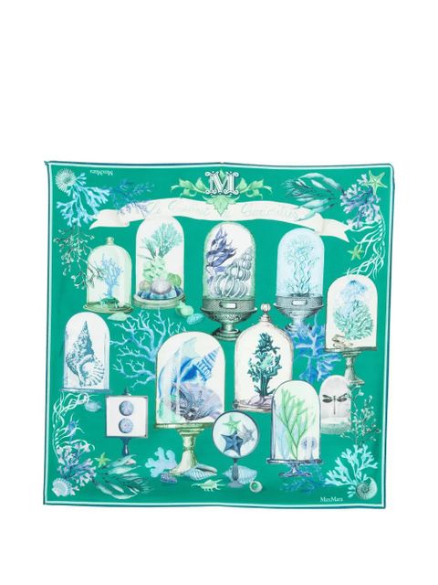 Max Mara undersea-print scarf - Green - zdjęcie produktu nr 1