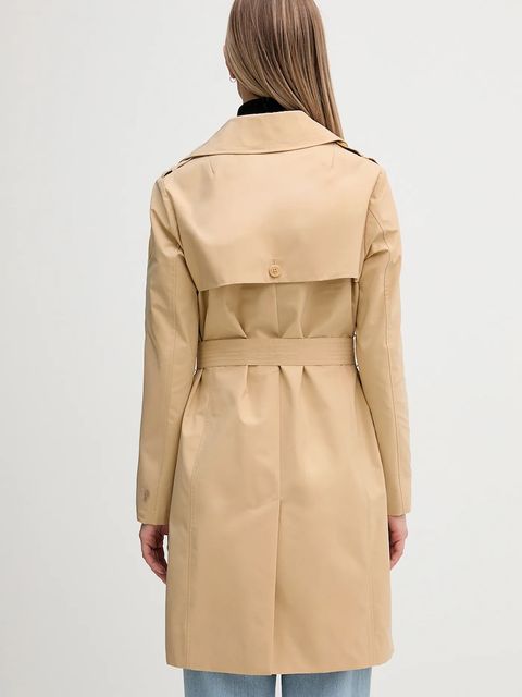 Joop! płaszcz damski kolor beżowy przejściowy dwurzędowy 30044769 10017375