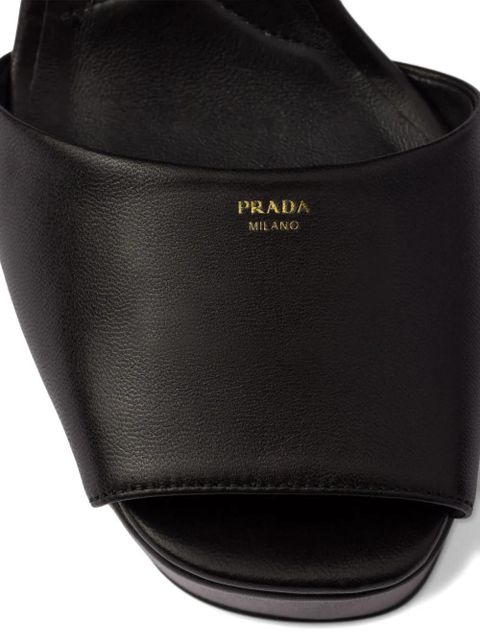 Prada 115mm ankle strap platform sandals - Black