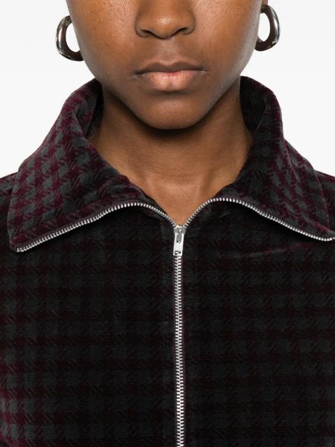 OUR LEGACY zip-up patterned cardigan - Grey