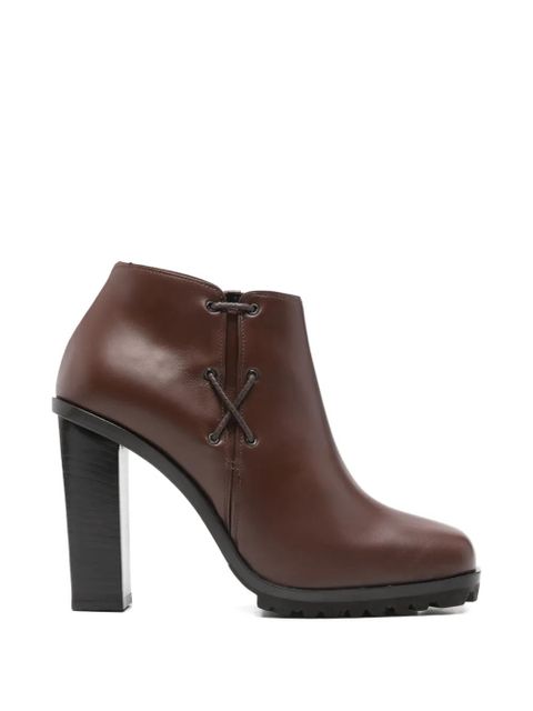 Max Mara Braiday criss-cross heeled boots - Brown - zdjęcie produktu nr 1