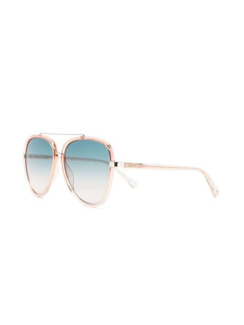 Chloé Eyewear pilot-frame tinted sunglasses - Orange - zdjęcie produktu nr 2
