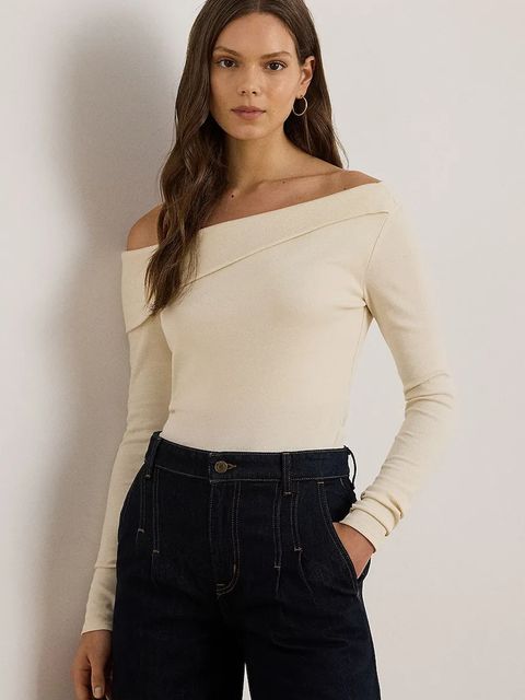 Lauren Ralph Lauren sweter damskie kolor beżowy lekki 200P07922 - zdjęcie produktu nr 1