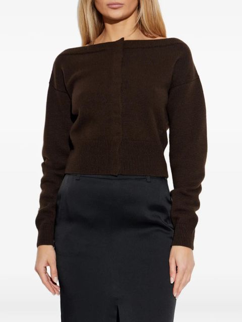 TOM FORD boat-neck cardigan - Brown