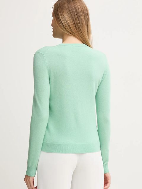 United Colors of Benetton kardigan wełniany kolor zielony lekki - zdjęcie produktu nr 2