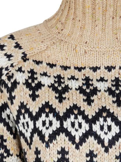 MC2 Saint Barth Myra fair isle turtleneck sweater - Neutrals