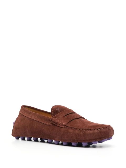 Tod's Gommino shearling-lined loafers - Brown