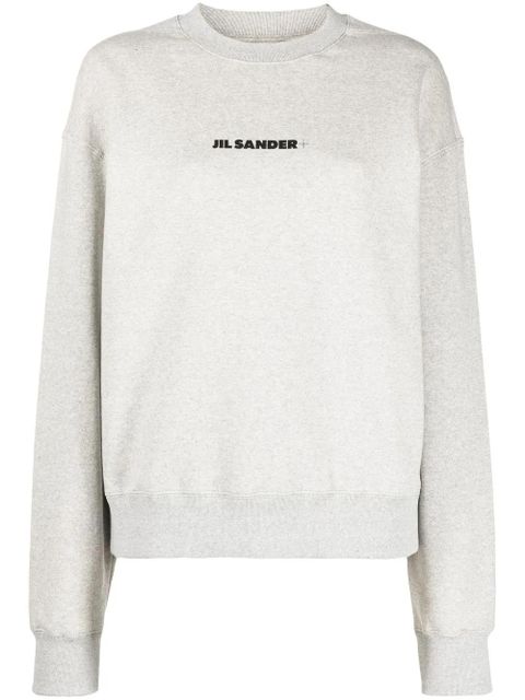 Jil Sander logo-print cotton sweatshirt - Grey - zdjęcie produktu nr 1