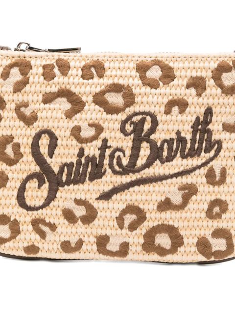 MC2 Saint Barth mini leopard-print embroidered tote bag - Neutrals