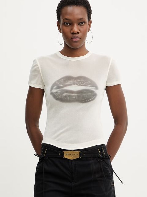 Miss Sixty t-shirt welurowy