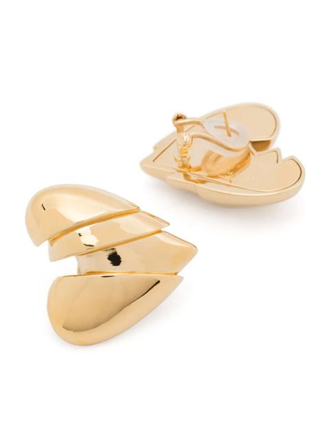 Amina Muaddi Heart Breaker earrings - Gold