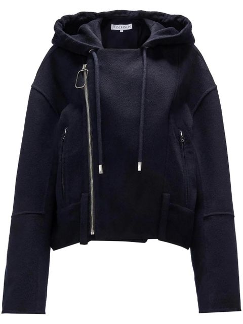 JW Anderson hooded wool jacket - Blue
